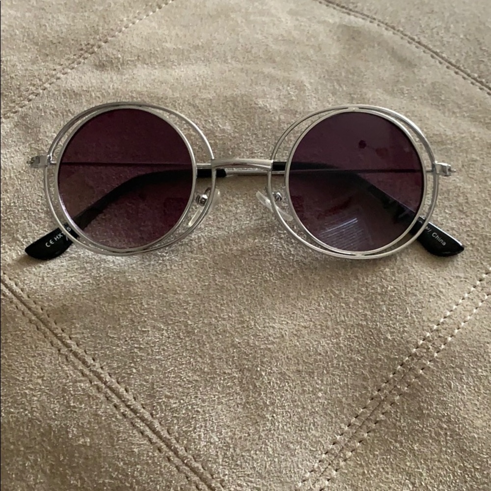 Double metal round sunglasses